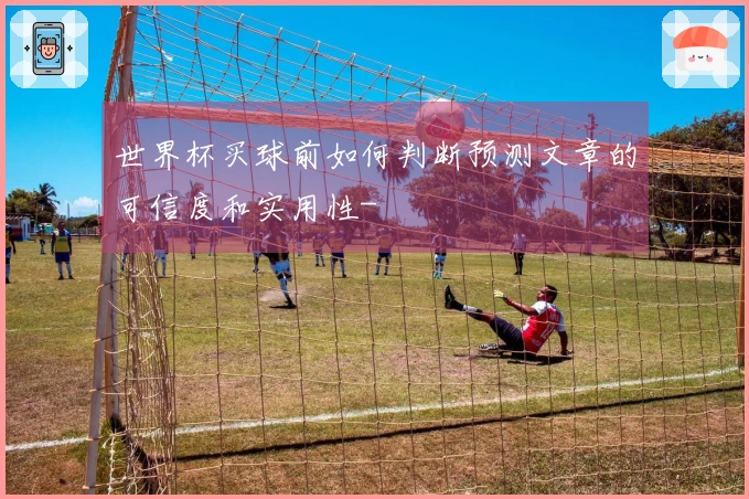 世界杯买球前如何判断预测文章的可信度和实用性-